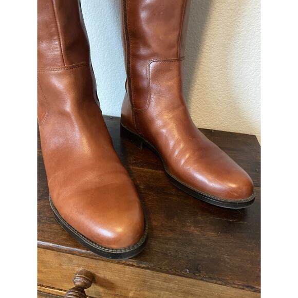 Franco Sarto Tall Boots Tan Leather Boots Women’s 10M - Picture 2 of 8